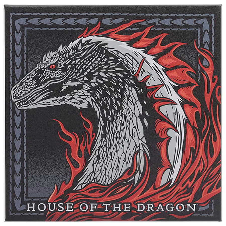 HOUSE OF THE DRAGON FLAMES 12IN CANVAS WALL DECOR (C: