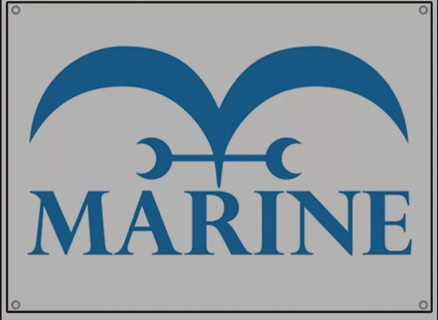 One Piece Marines 43-Inch Flag