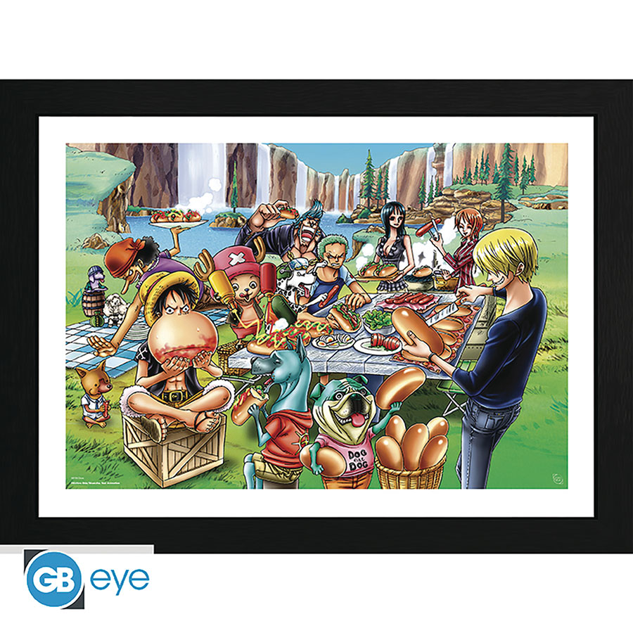 ONE PIECE HOT DOG PARTY FRAMED PRINT (C: 1-1-2)