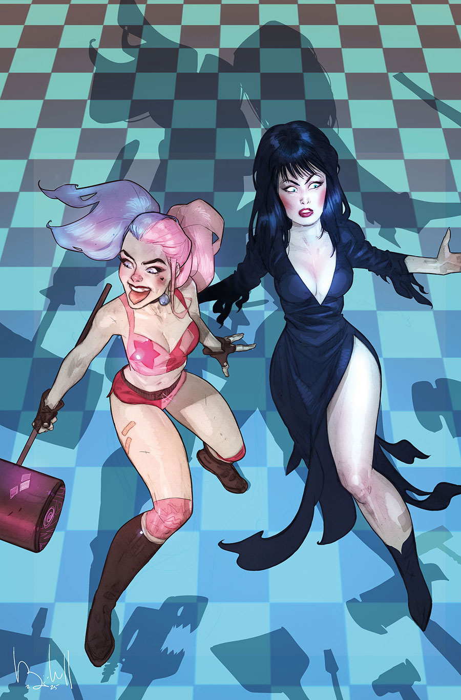 Harley Quinn x Elvira #2 Cover L Incentive Ben Caldwell Virgin Cover