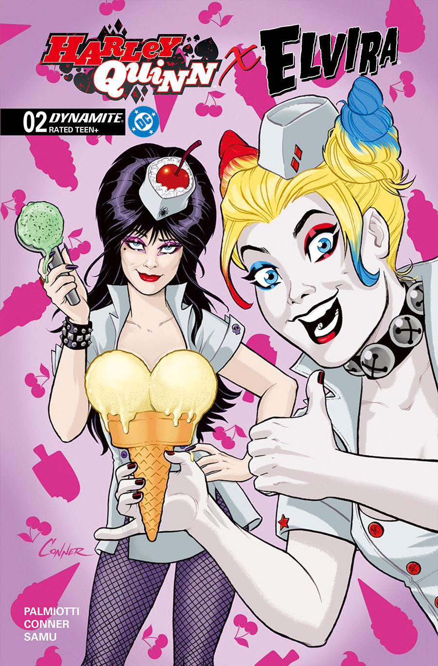 Harley Quinn x Elvira #2 Cover N Incentive Amanda Conner 2 Foil Cover