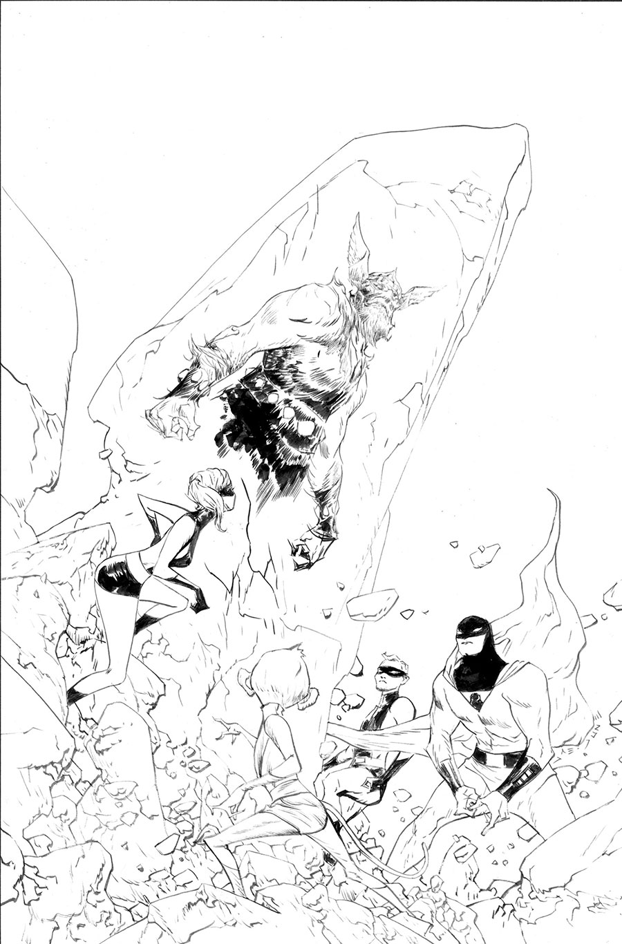 Space Ghost Vol 5 #3 Cover I Incentive Jae Lee Line Art Virgin Cover