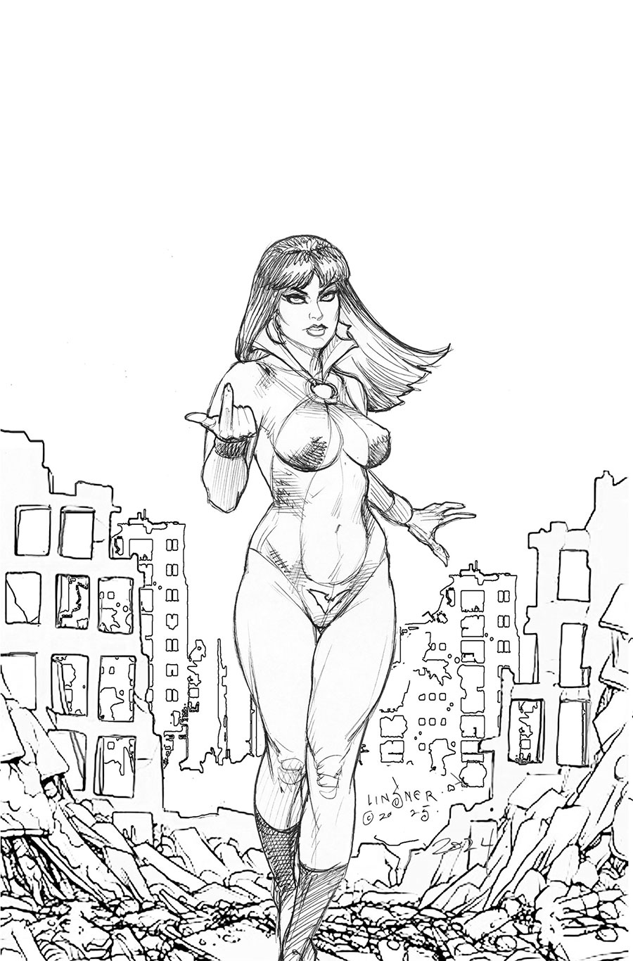 Vampirella Armageddon #3 Cover J Incentive Joseph Michael Linsner Line Art Virgin Cover