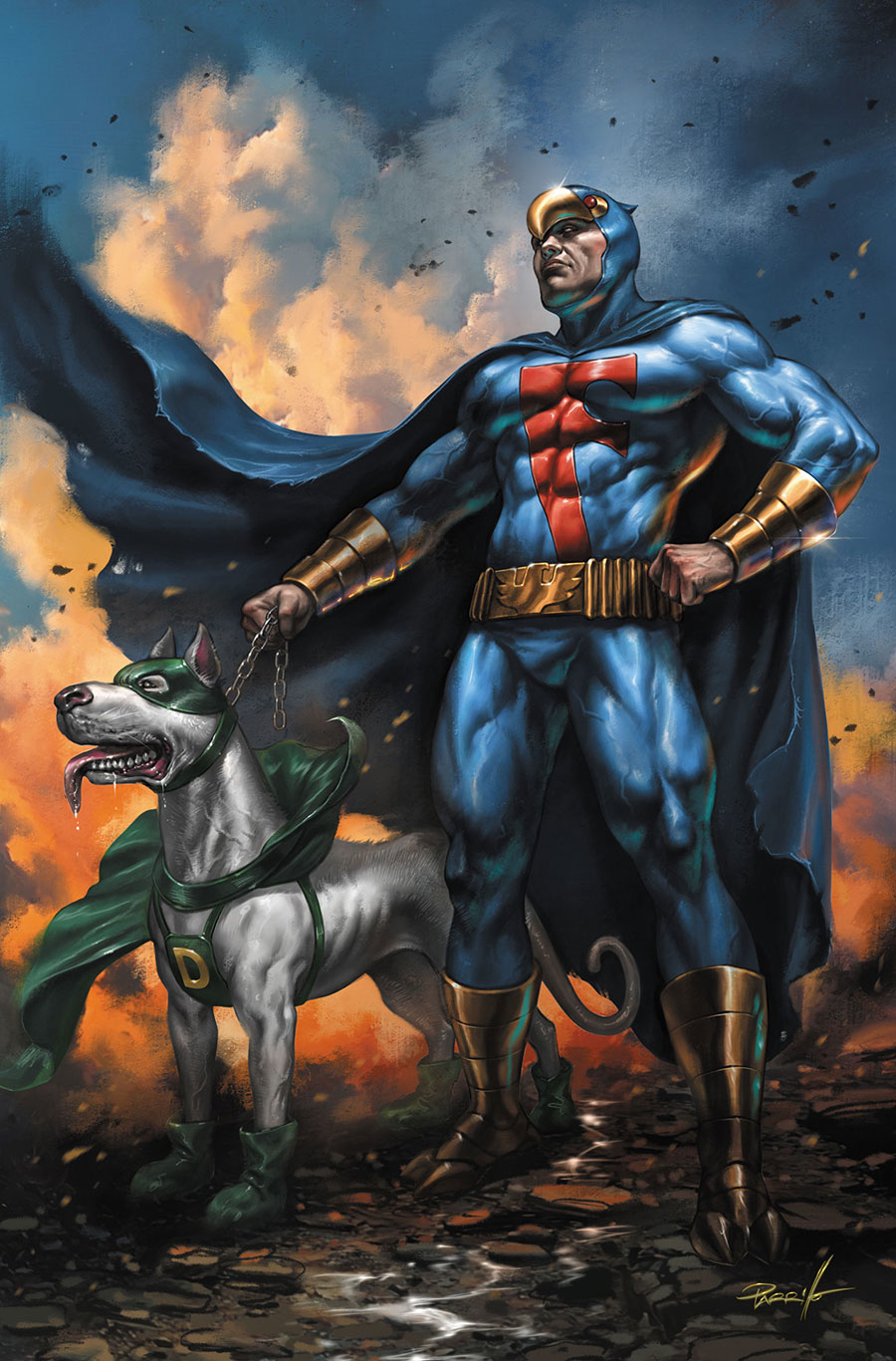 Blue Falcon & Dynomutt #1 Cover F Variant Lucio Parrillo Foil Virgin Cover