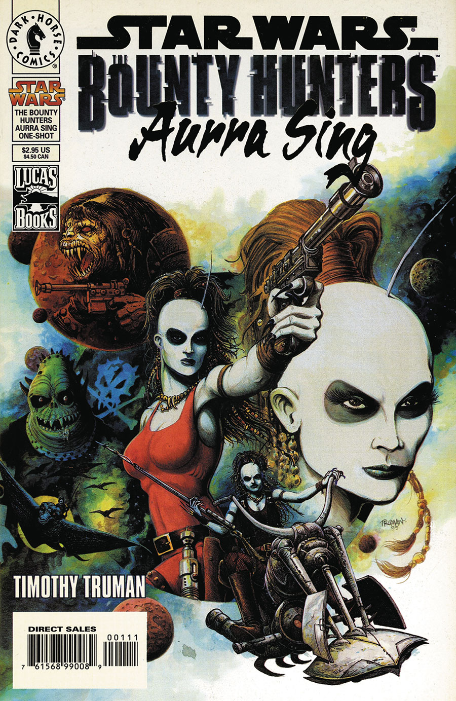 Star Wars The Bounty Hunters Aurra Sing #1 (One Shot) DF Gold Foil Logo Variant Exclusive Plus Bonus Books