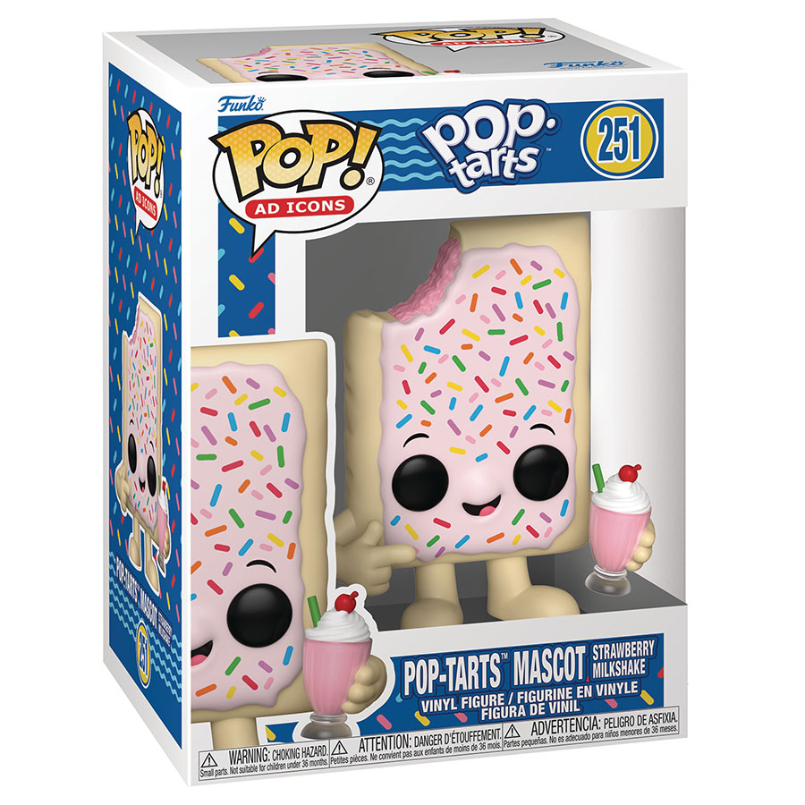 POP Ad Icons Kelloggs Pop-Tarts Strawberry Milkshake Vinyl Figure