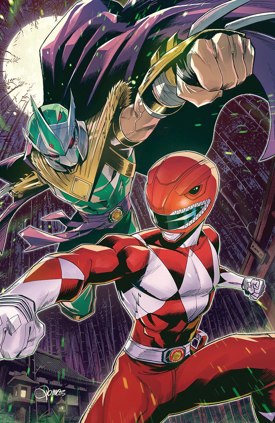Mighty Morphin Power Rangers Teenage Mutant Ninja Turtles III #2 Cover D Variant Alessio Zonno Foil Virgin Cover