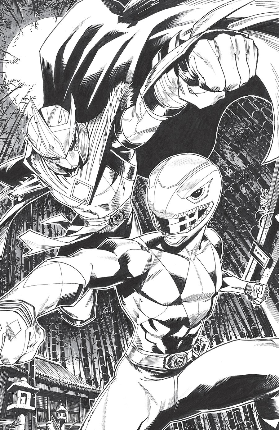 Mighty Morphin Power Rangers Teenage Mutant Ninja Turtles III #2 Cover E Incentive Alessio Zonno Virgin Cover