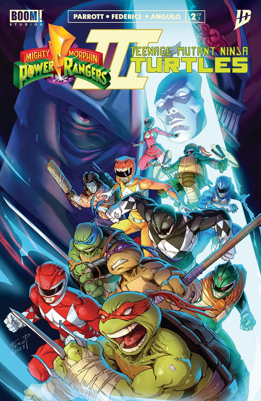 Mighty Morphin Power Rangers Teenage Mutant Ninja Turtles III #2 Cover F Incentive Fero Pe Variant Cover