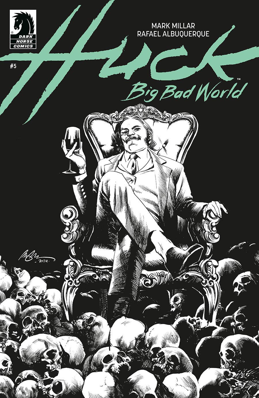 Huck II Big Bad World #5 Cover B Variant Rafael Albuquerque Black & White Cover