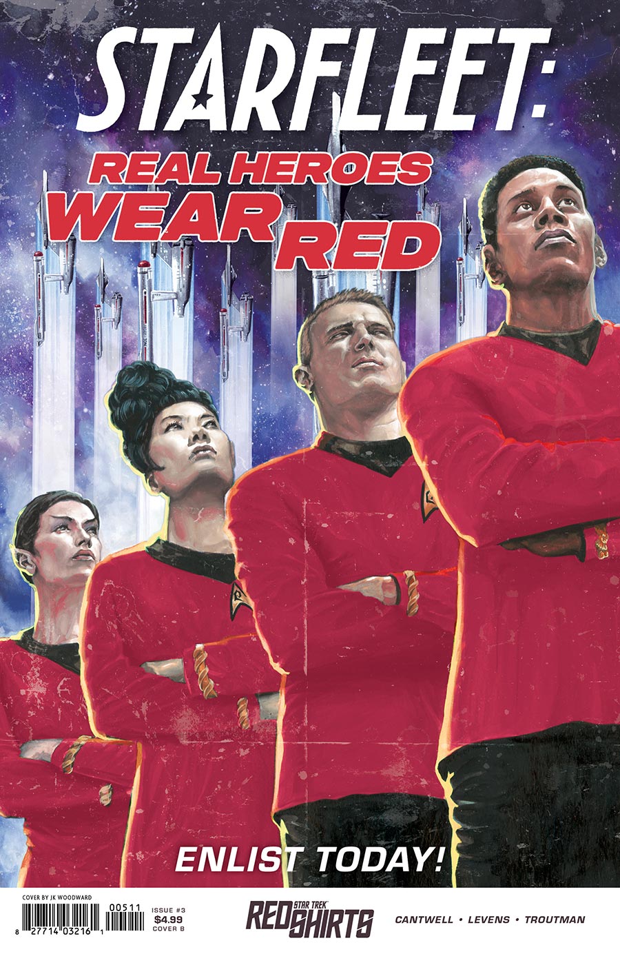 Star Trek Red Shirts #3 Cover B Variant JK Woodward Federation Recruitment Cover