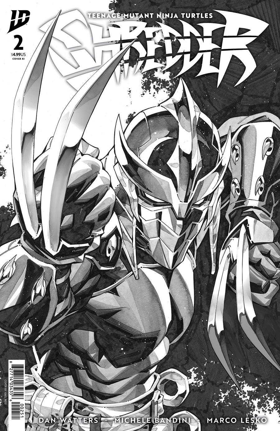 Teenage Mutant Ninja Turtles Shredder #2 Cover E Incentive Kael Ngu Black & White Cover