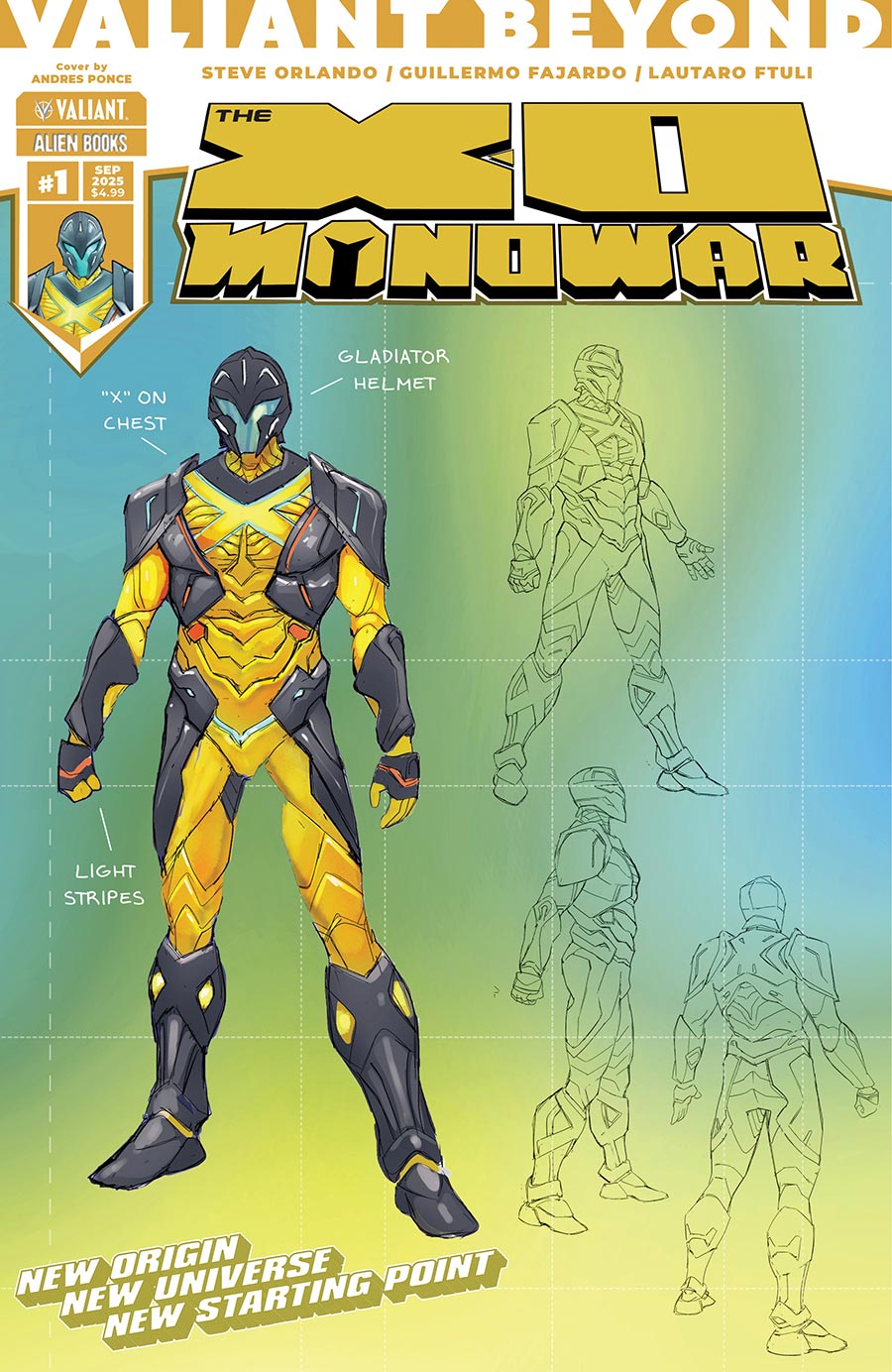 Valiant Beyond The X-O Manowar #1 Cover D Variant Andres Ponce Design Cover