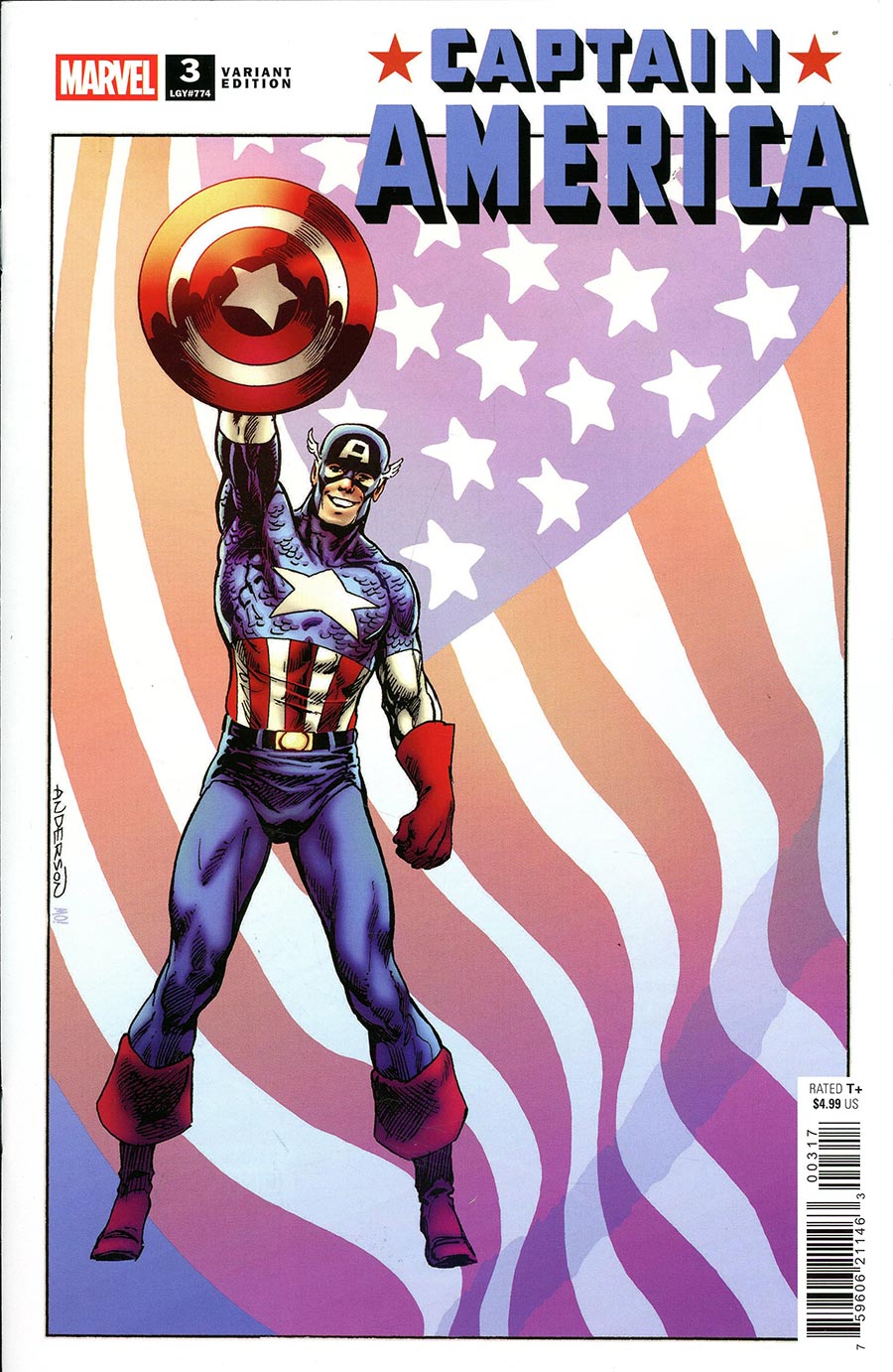 Captain America Vol 11 #3 Cover I Incentive Brent Anderson Hidden Gem Variant Cover