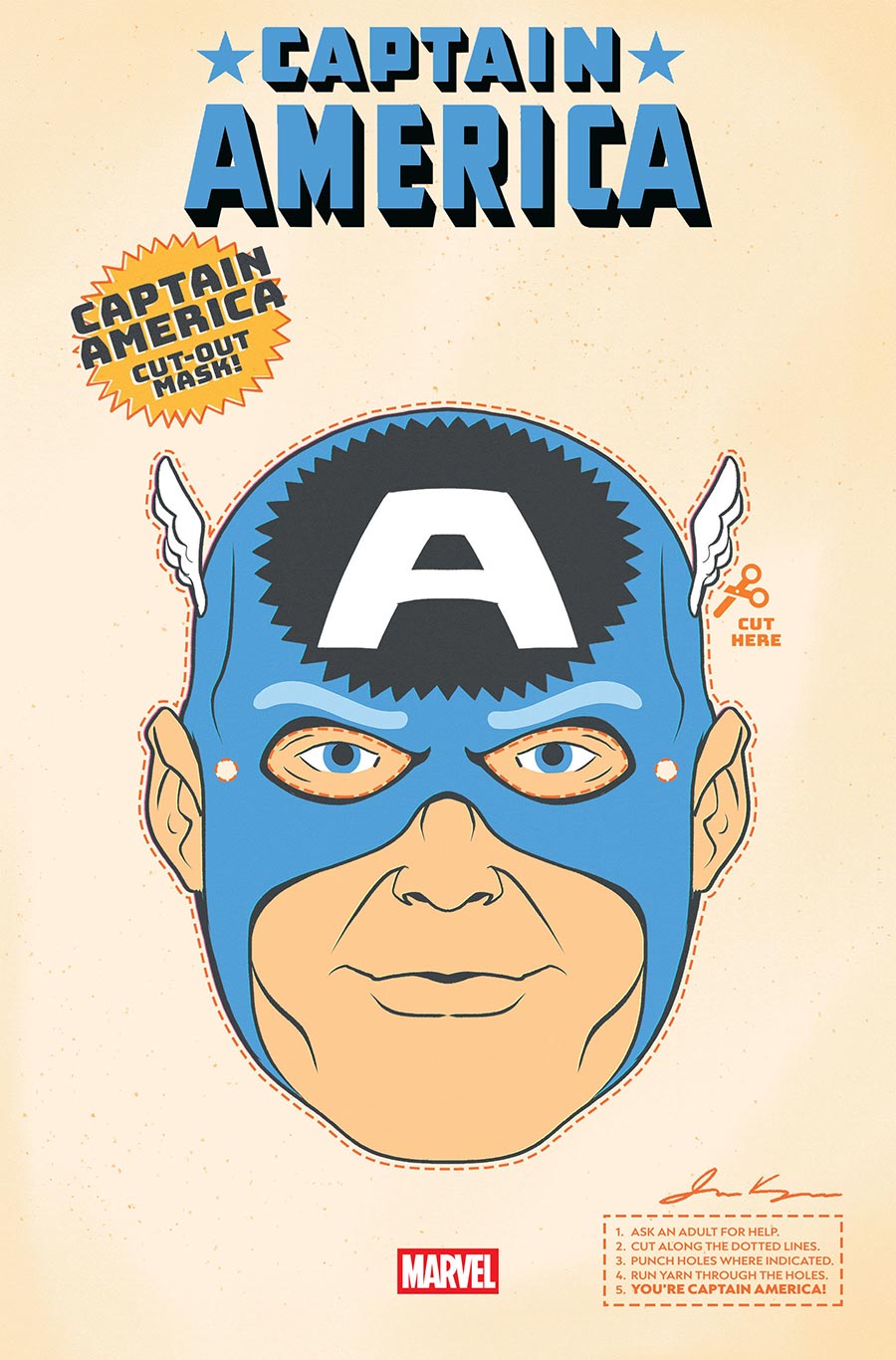 Captain America Vol 11 #3 Cover B Variant Retro Halloween Mask Cover