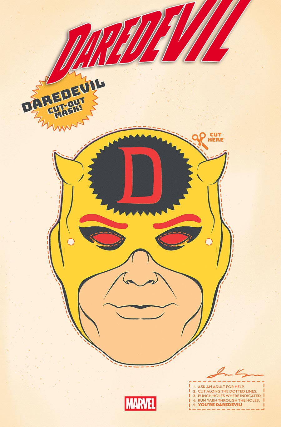 Daredevil Vol 8 #25 Cover B Variant Retro Halloween Mask Cover