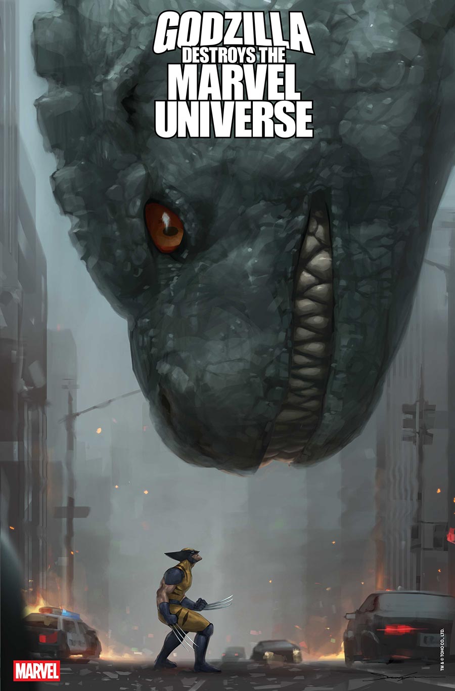 Godzilla Destroys The Marvel Universe #3 Cover E Variant Jeehyung Lee Cover