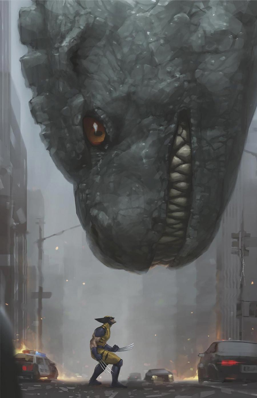 Godzilla Destroys The Marvel Universe #3 Cover G Incentive Jeehyung Lee Virgin Cover