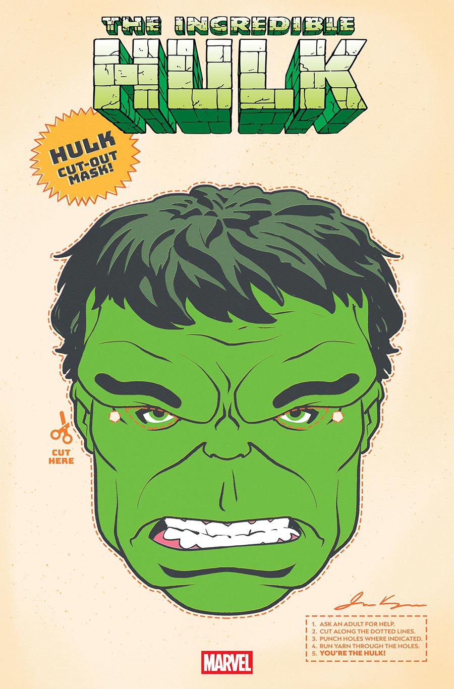 Incredible Hulk Vol 5 #29 Cover B Variant Retro Halloween Mask Cover