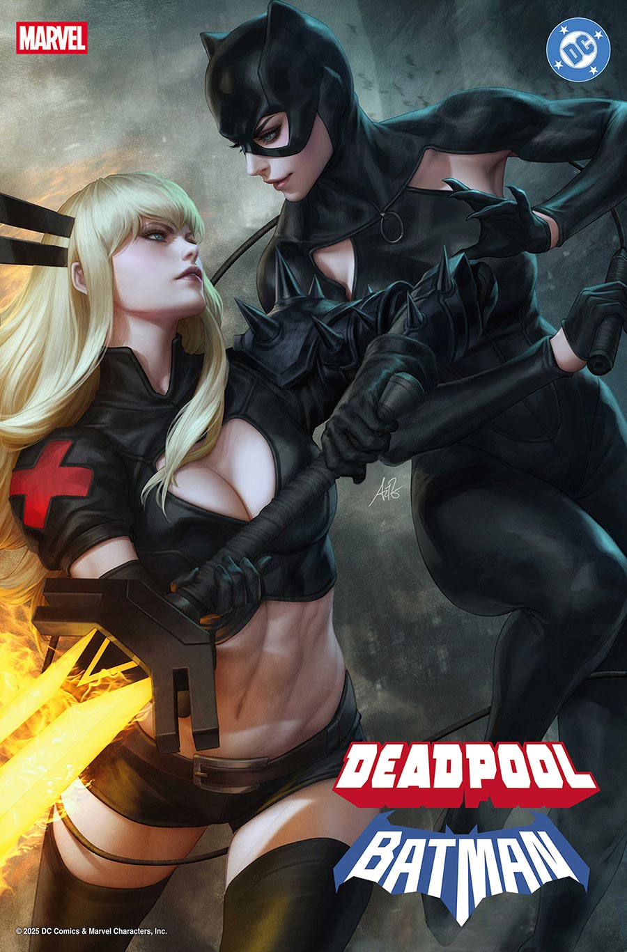 Marvel DC Deadpool Batman #1 (One Shot) Cover G Variant Stanley Artgerm Lau Magik & Catwoman Cover
