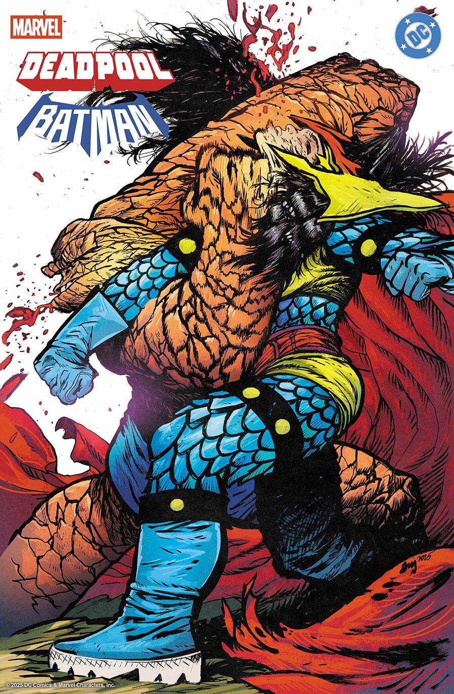 Marvel DC Deadpool Batman #1 (One Shot) Cover N Variant Daniel Warren Johnson Thing & Big Barda Cover