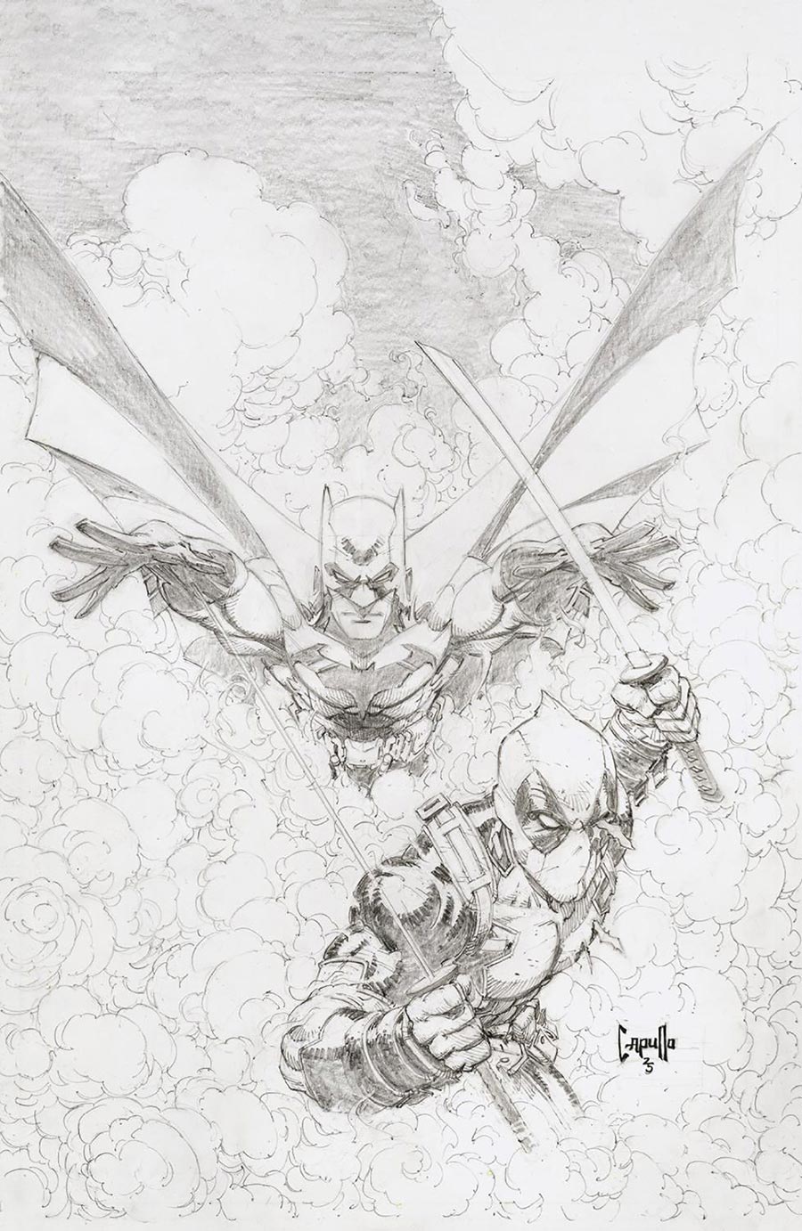 Marvel DC Deadpool Batman #1 (One Shot) Cover U Incentive Greg Capullo Black & White Cover