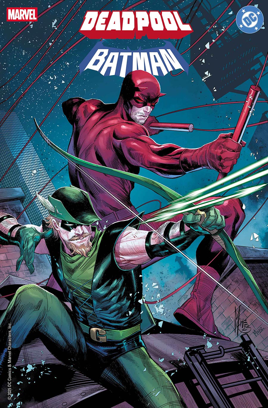 Marvel DC Deadpool Batman #1 (One Shot) Cover F Variant Marco Checchetto Daredevil & Green Arrow Cover