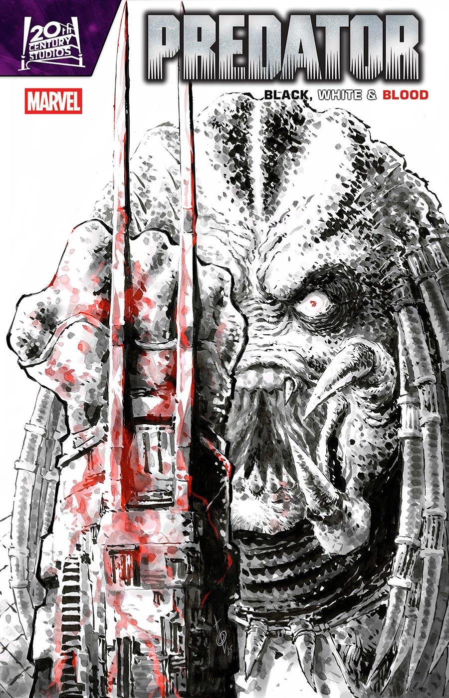 Predator Black White & Blood #3 Cover C Incentive Alan Quah Variant Cover