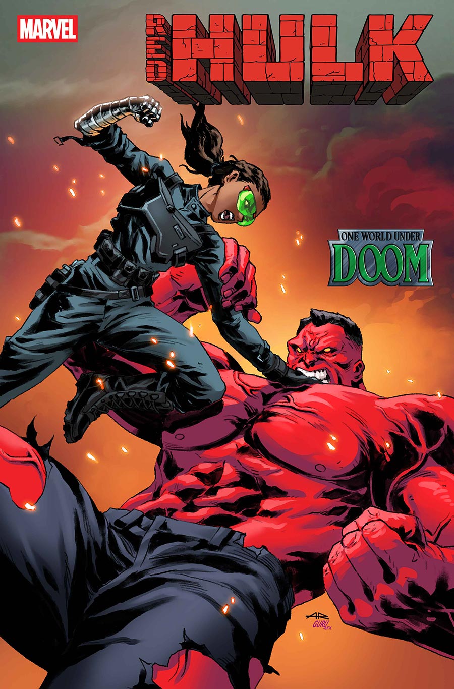 Red Hulk #8 Cover B Variant Anand Ramcheron Cover (One World Under Doom Tie-In)