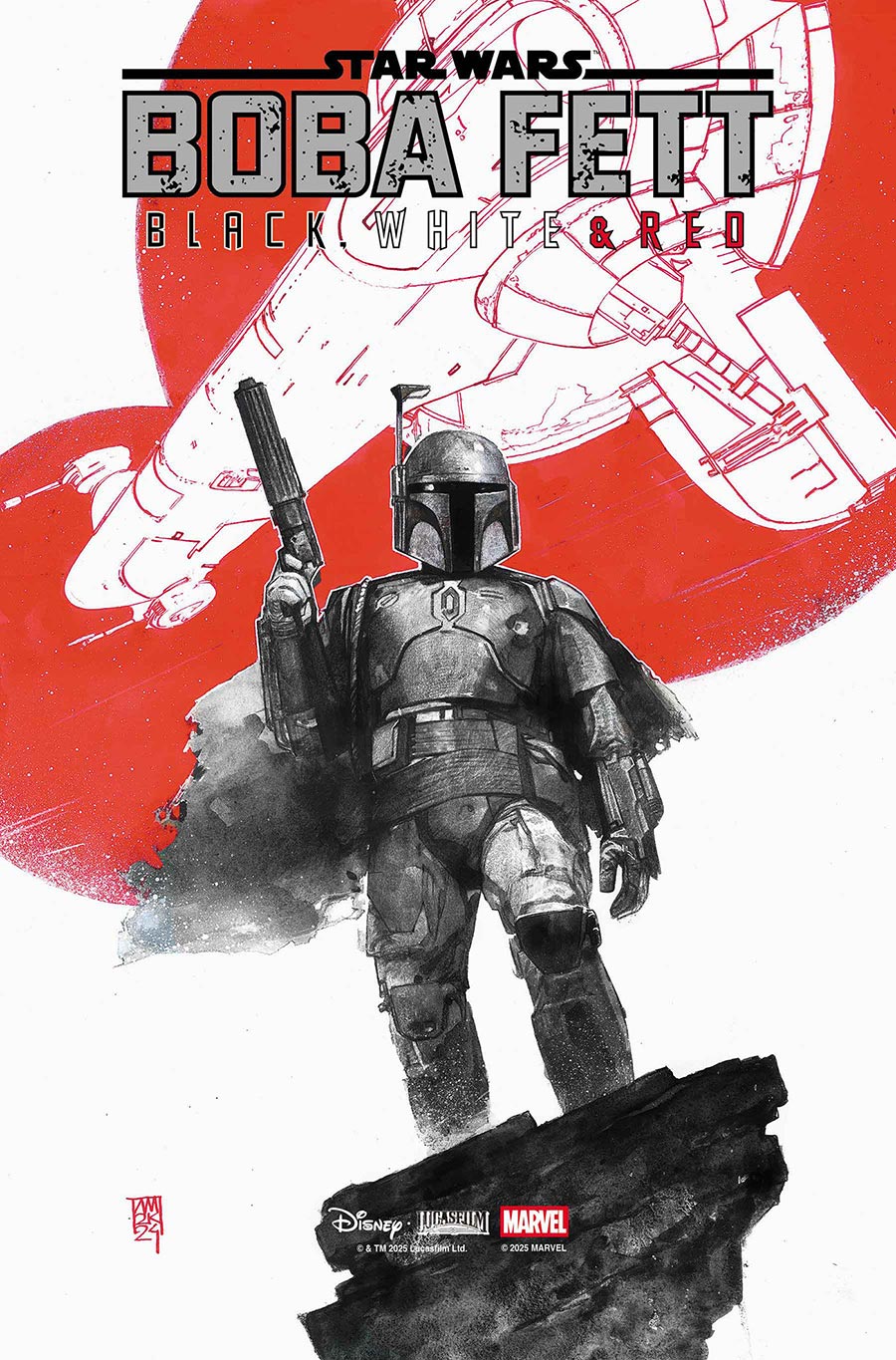 Star Wars Boba Fett Black White & Red #1 Cover A Regular Alex Maleev Cover