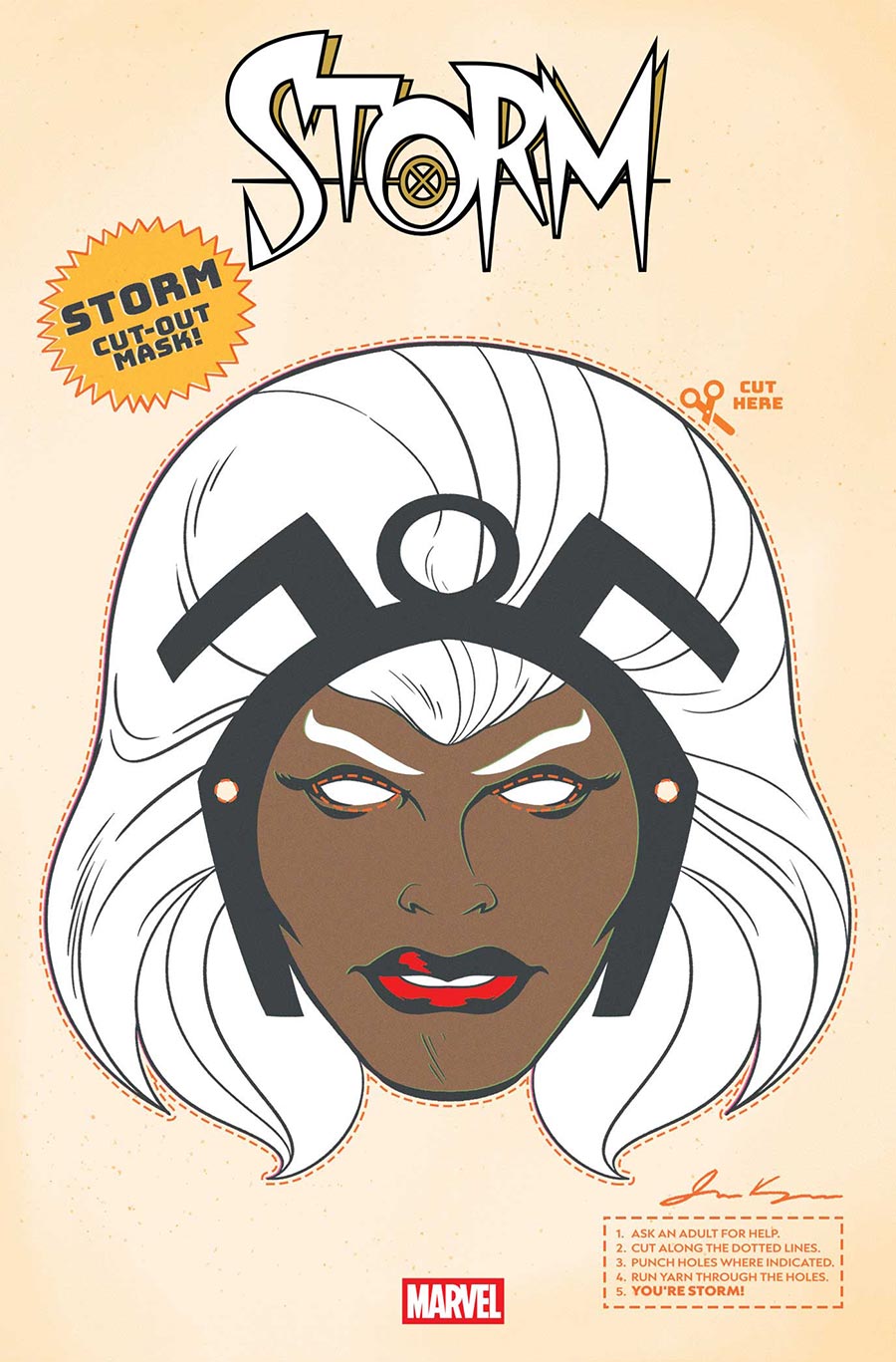 Storm Vol 5 #12 Cover B Variant Retro Halloween Mask Cover