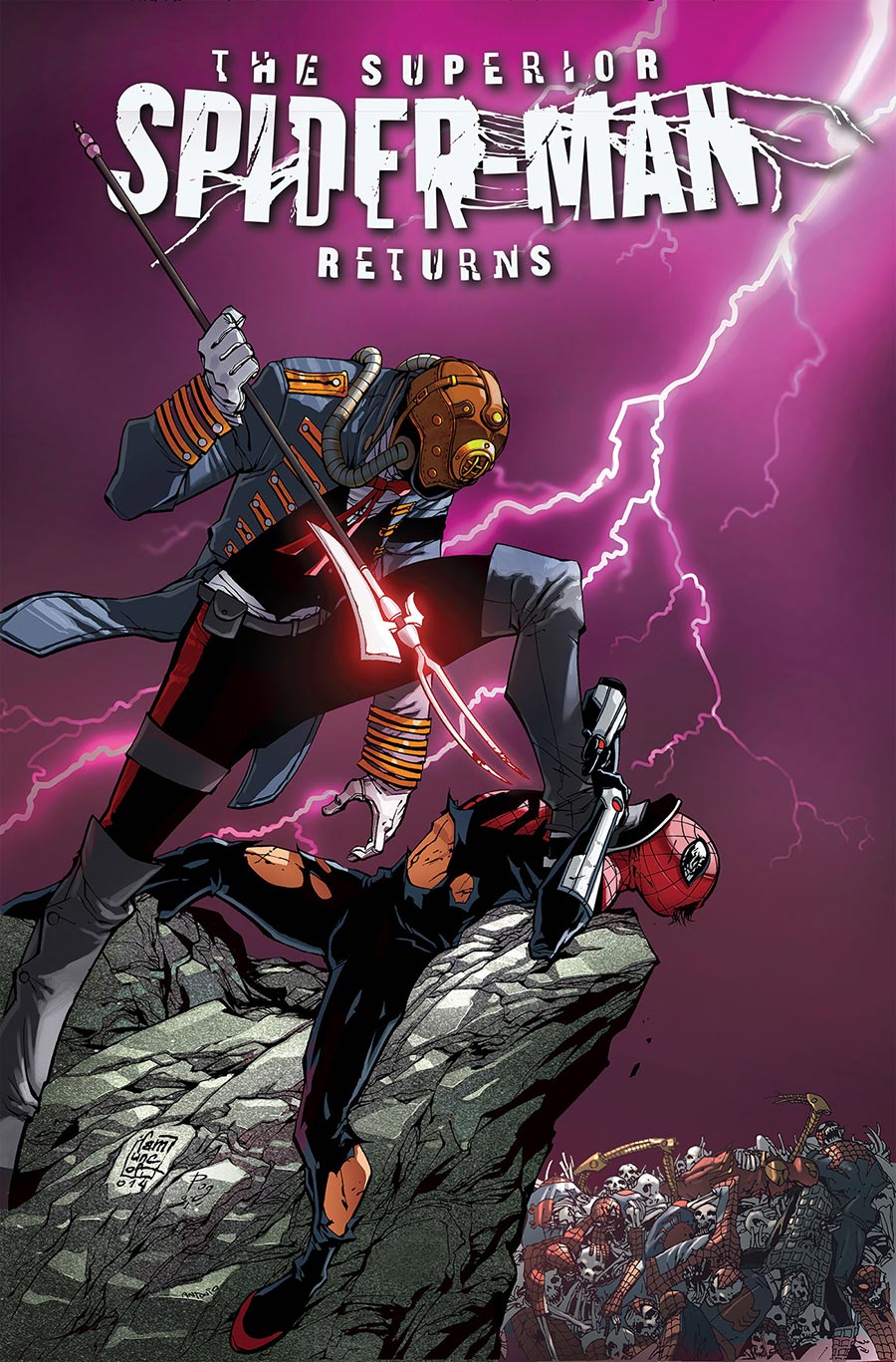 Superior Spider-Man Returns Omnibus HC Direct Market Mike Del Mundo Variant Cover