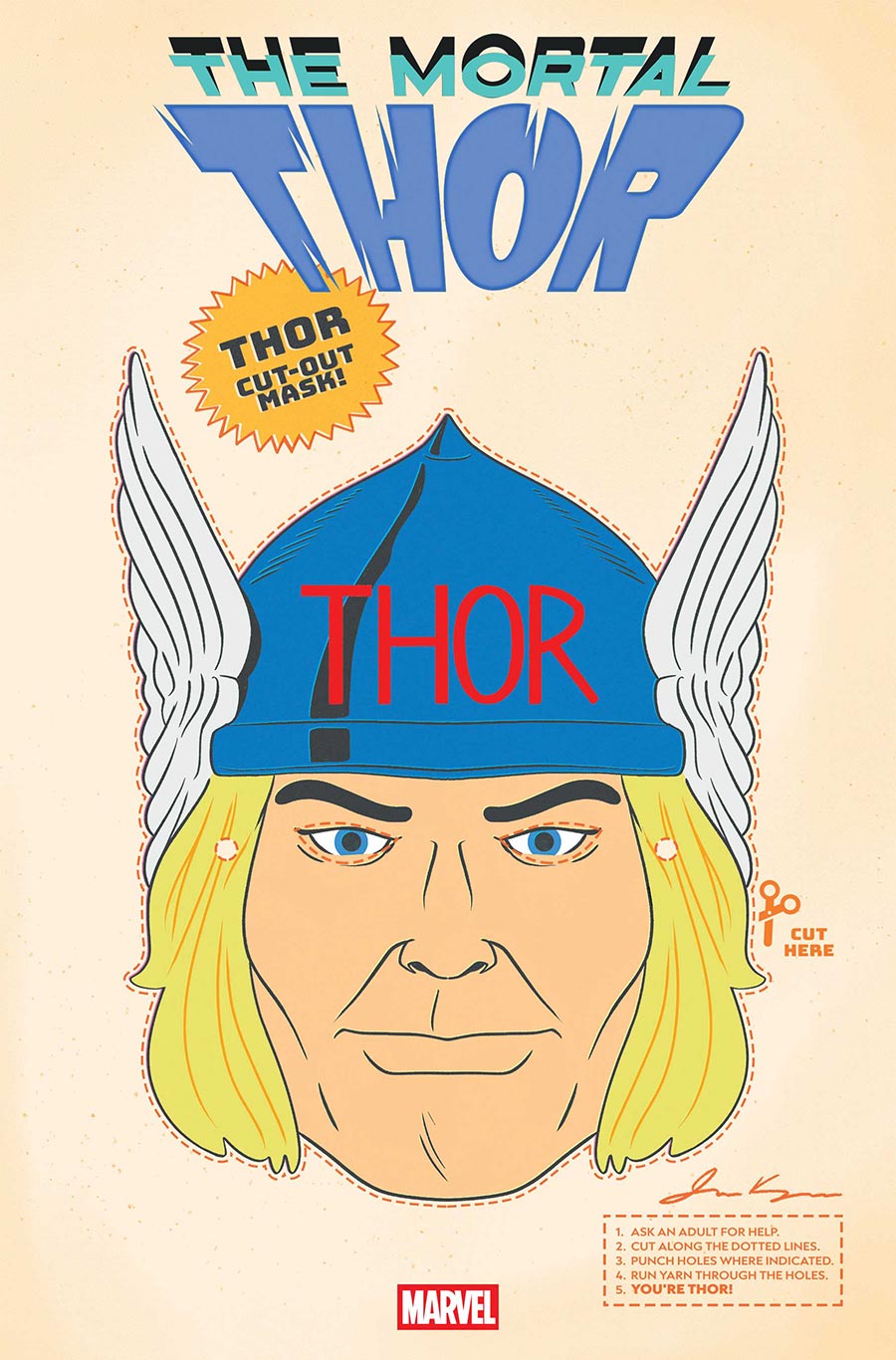Thor Vol 7 #2 Cover B Variant Retro Halloween Mask Cover