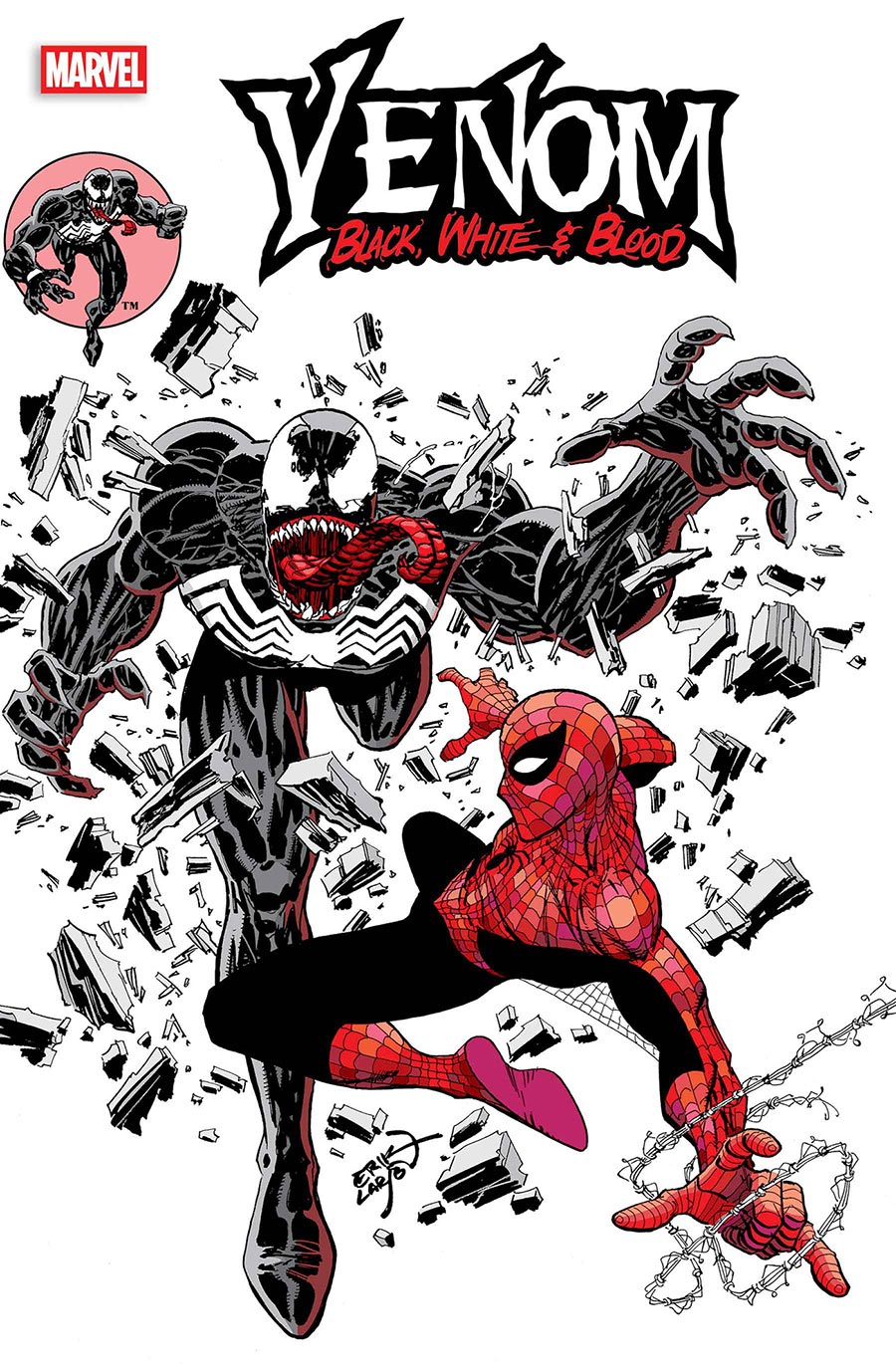Venom Black White & Blood #2 Cover B Variant Erik Larsen Cover