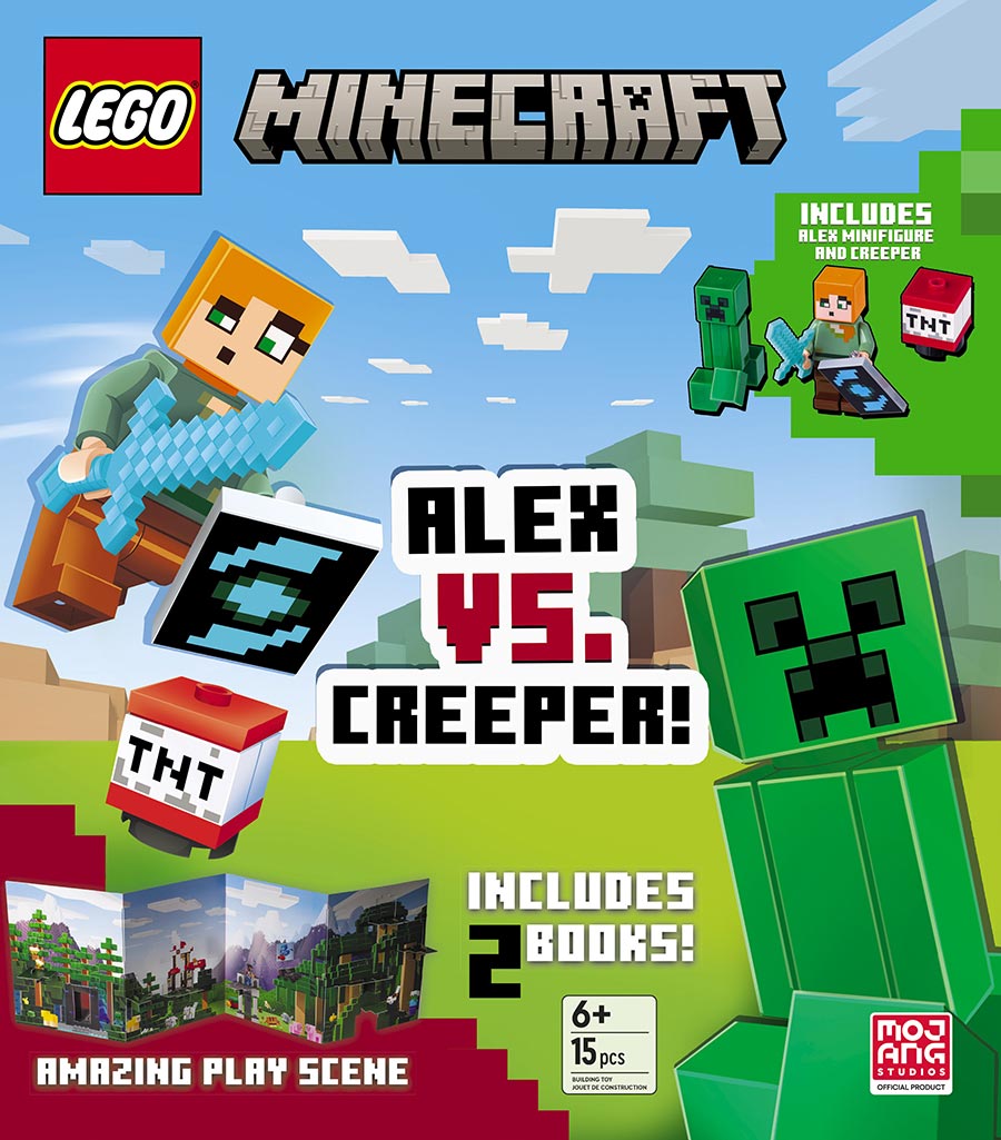 Lego Minecraft Alex vs Creeper Landscape Activity Box HC