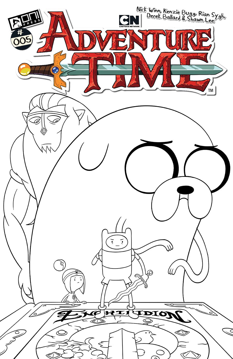 Adventure Time Vol 2 #5 Cover F Incentive Nick Winn Black & White Cover