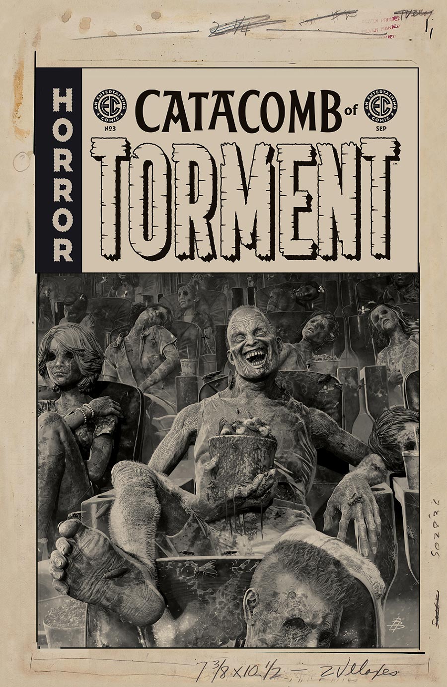 Catacomb Of Torment #3 Cover D Incentive Bjorn Barends Black & White Artist Edition Cover (EC Comics)