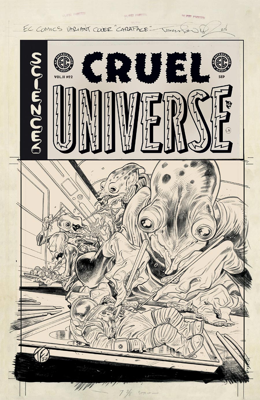 Cruel Universe Vol 2 #2 Cover D Incentive Tom Fowler Black & White Artist Edition Cover (EC Comics)