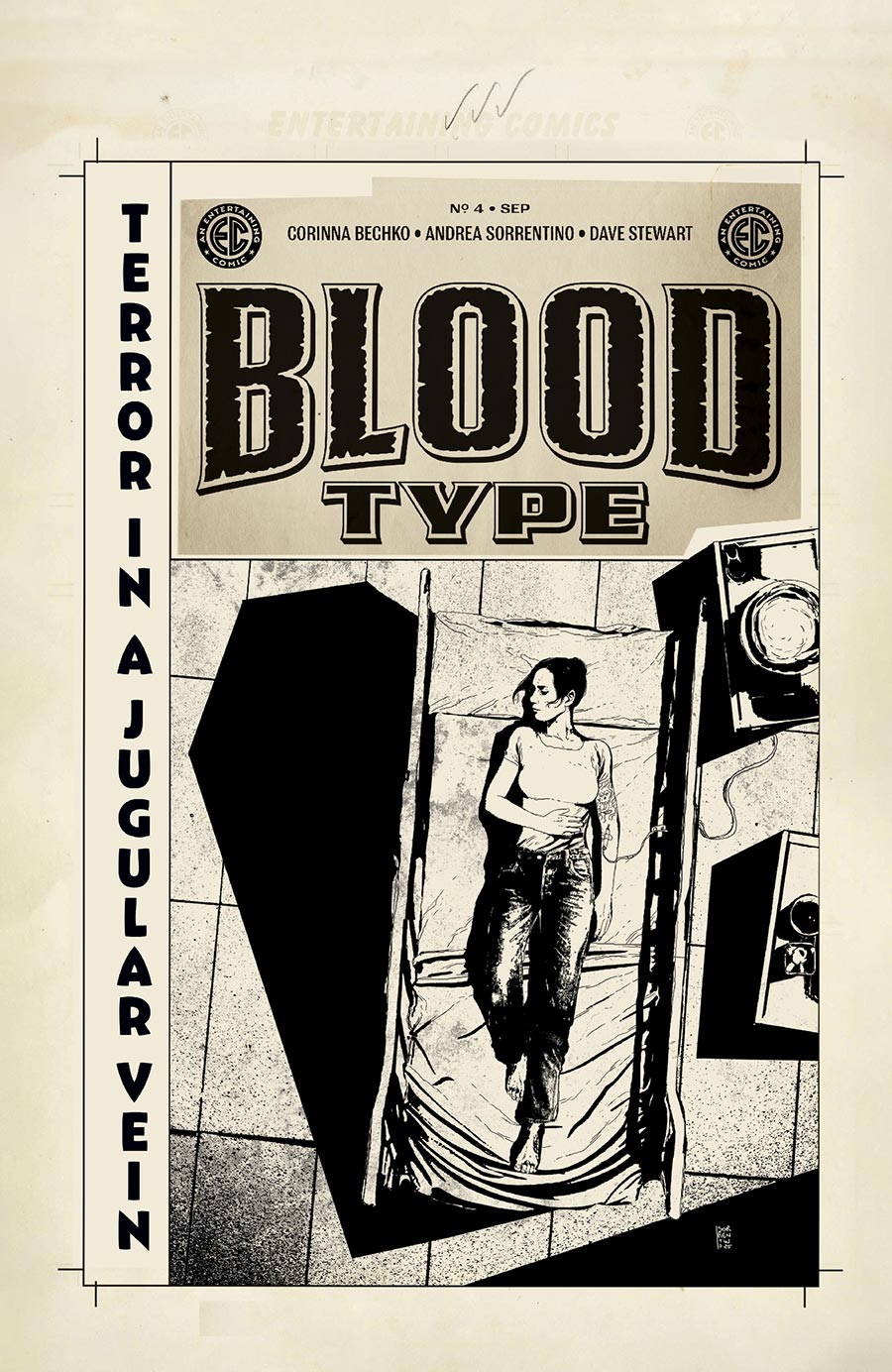 Blood Type #4 Cover D Incentive Andrea Sorrentino Black & White Artist Edition Cover (EC Comics)