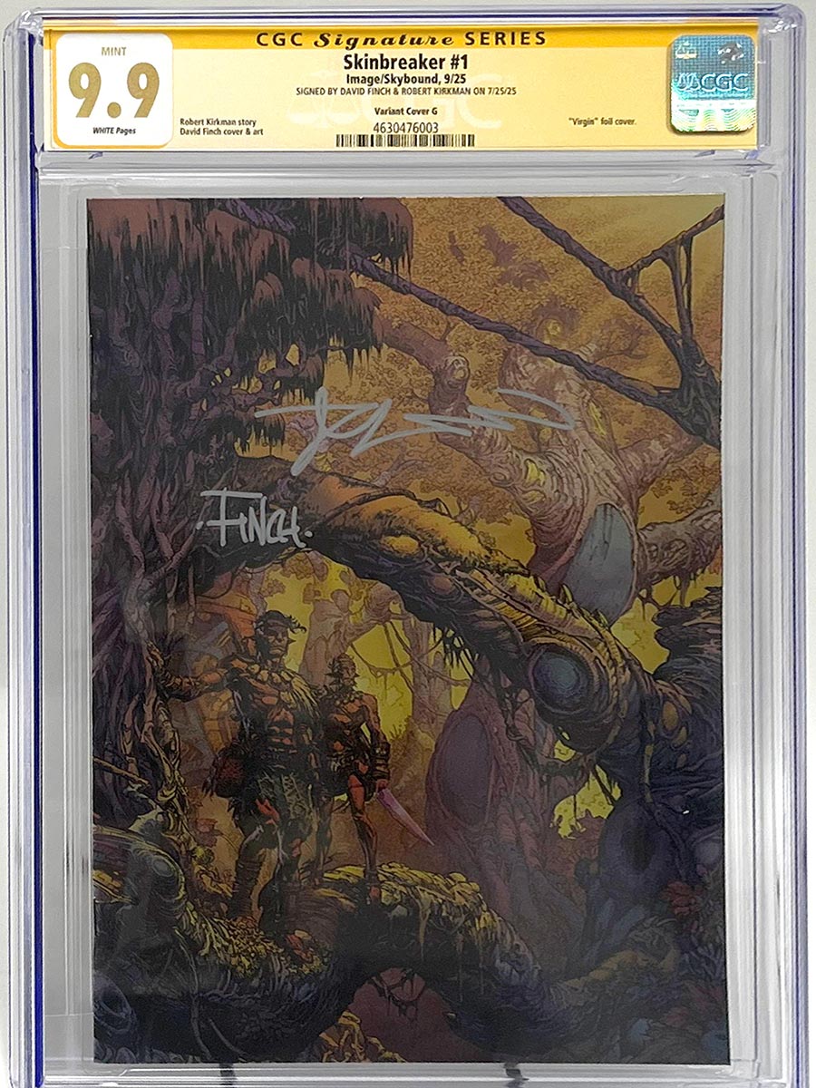 Skinbreaker #1 Cover G Incentive David Finch Foil Variant Signed By David Finch & Robert Kirkman CGC Graded 9.9