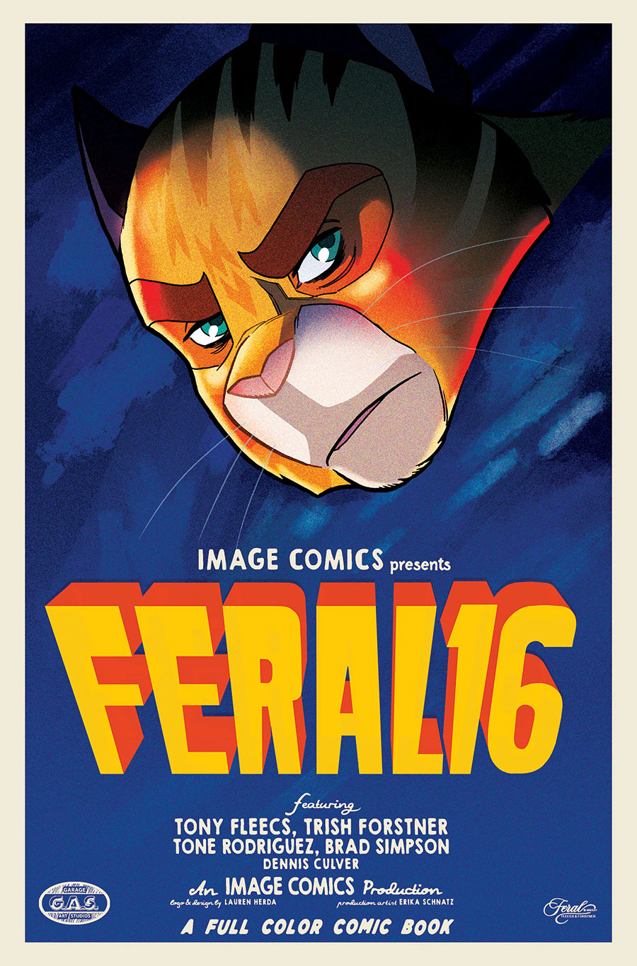 Feral #16 Cover B Variant Trish Forstner & Tony Fleecs Movie Poster Homage Cover