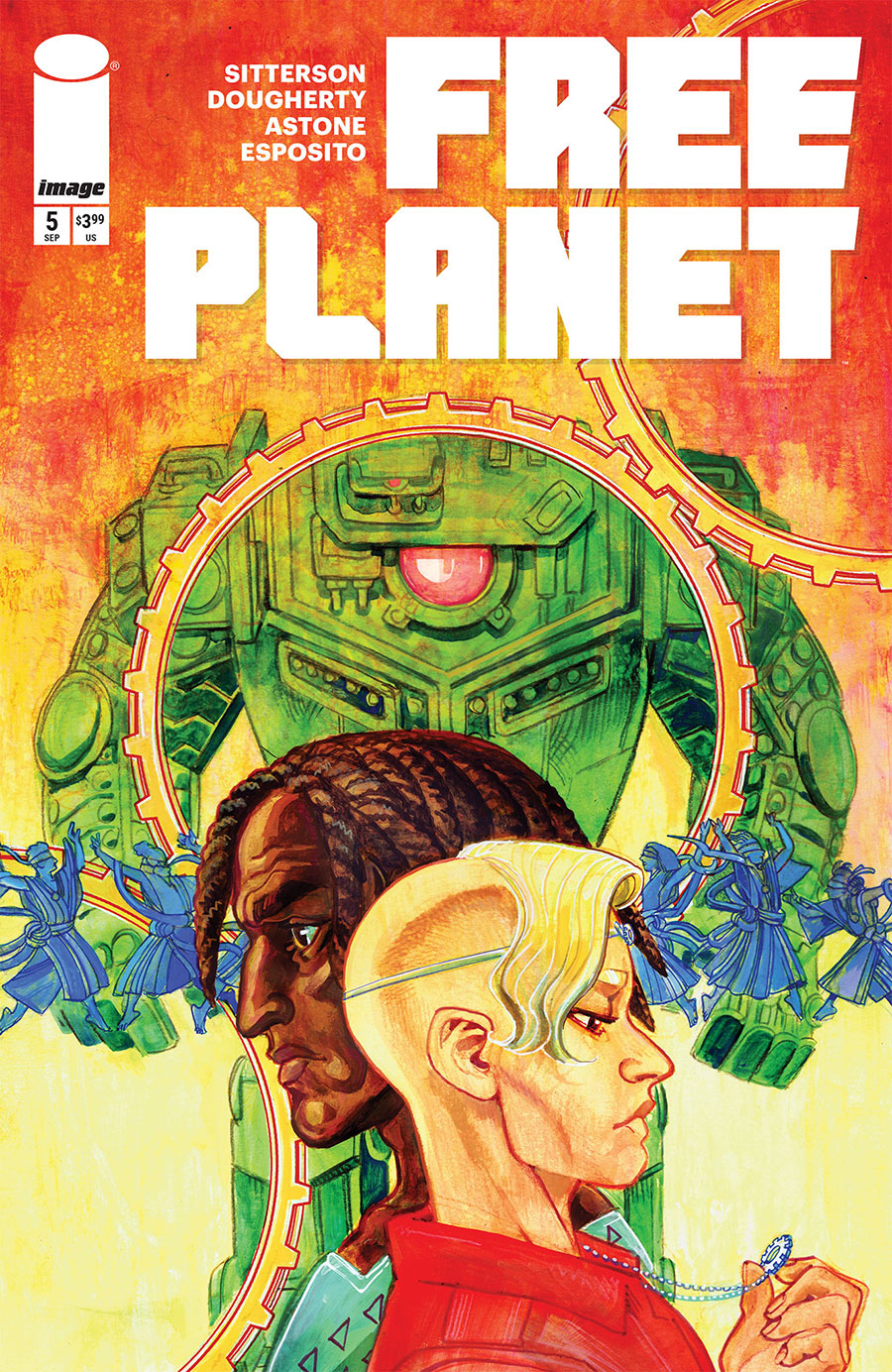 Free Planet #5 Cover B Variant Jed Dougherty Green Cover
