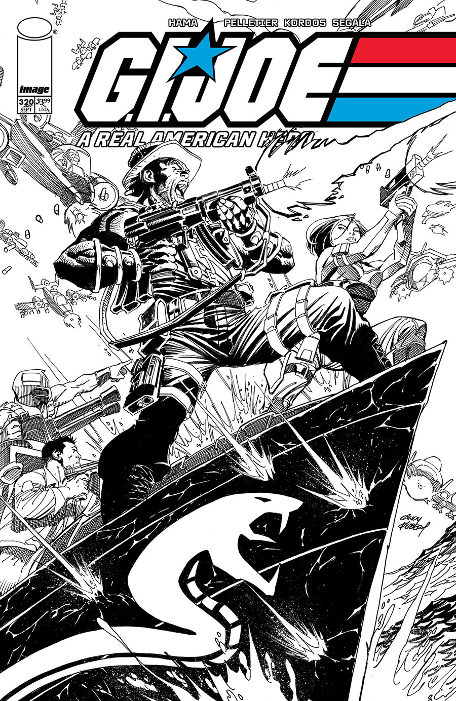 GI Joe A Real American Hero #320 Cover B Variant Andy Kubert Black & White Cover