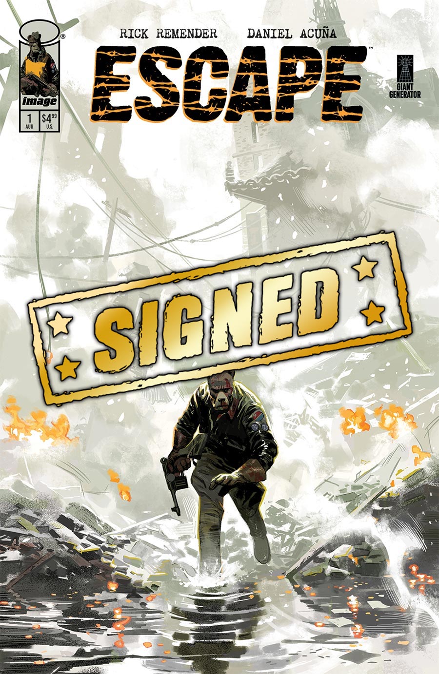 Escape #1 Cover I Regular Daniel Acuna Perez Cover Signed By Rick Remender