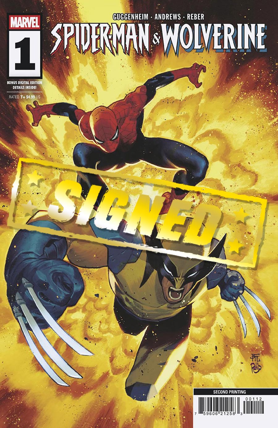 Spider-Man & Wolverine #1 Cover J 2nd Ptg Dike Ruan Variant Cover Signed By Marc Guggenheim
