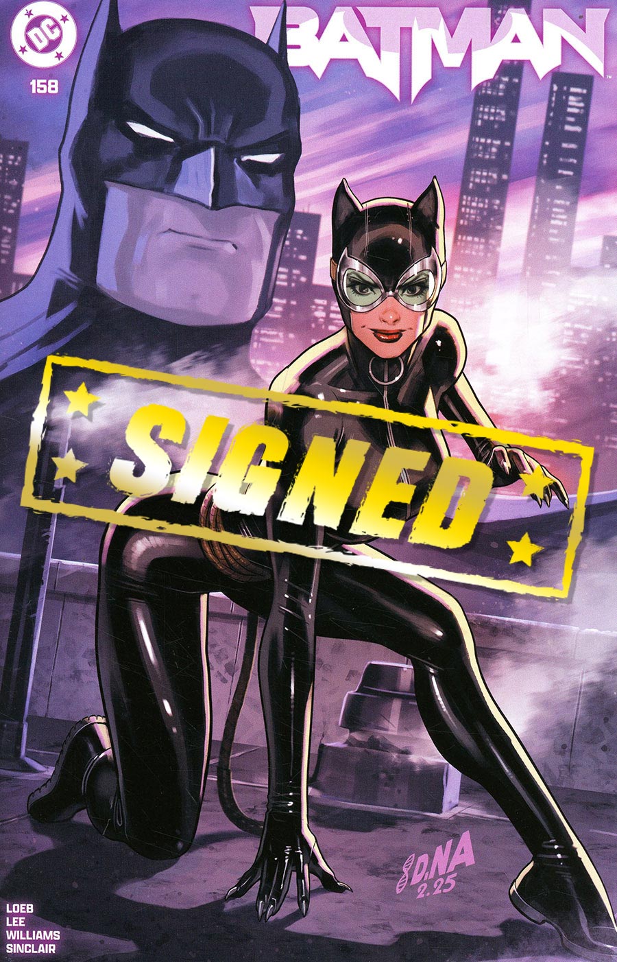 Batman Vol 3 #158  Midtown Exclusive David Nakayama Connecting Variant Cover Signed By Jim Lee (1 Of 3)(Hush 2 Part 1)