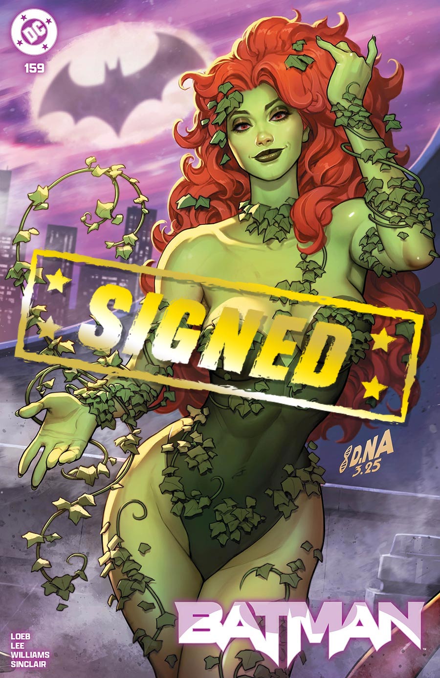 Batman Vol 3 #159  Midtown Exclusive David Nakayama Connecting Variant Cover Signed By Jim Lee (2 Of 3)(Hush 2 Part 2)