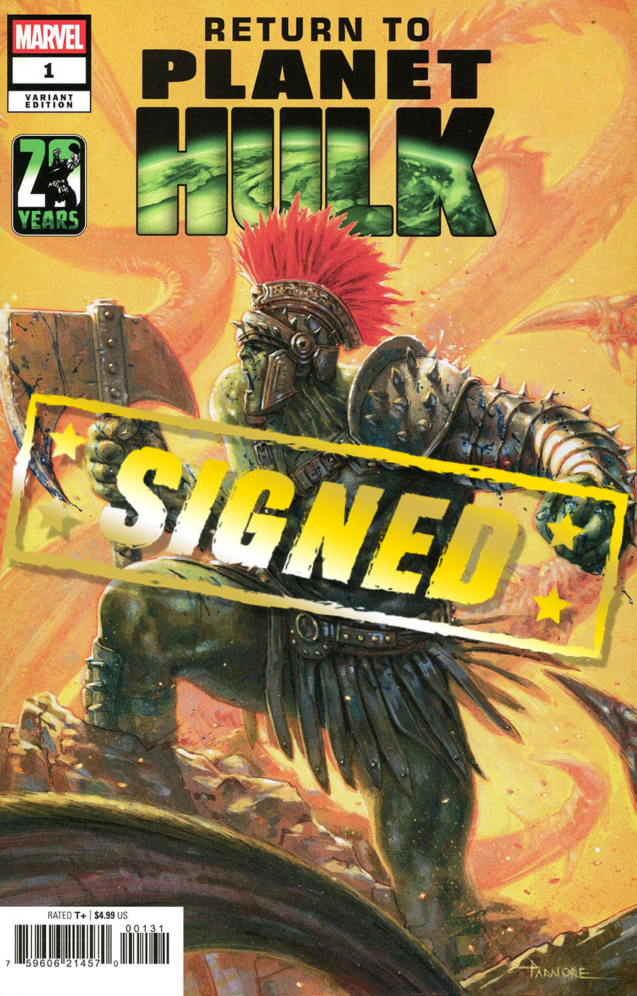 Return To Planet Hulk #1 (One Shot) Cover F Variant Davide Paratore Cover Signed By Greg Pak