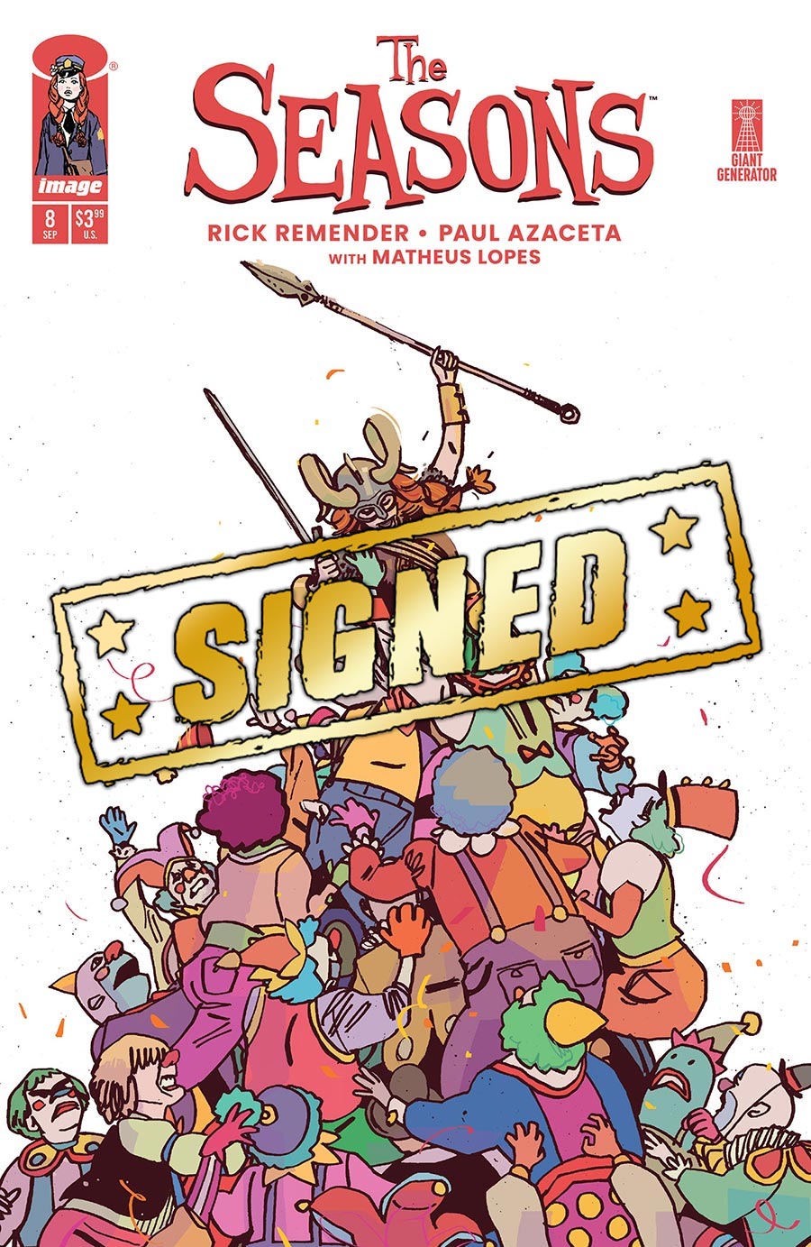 Seasons #8 Cover C Regular Paul Azaceta Cover Signed By Rick Remender & Paul Azaceta