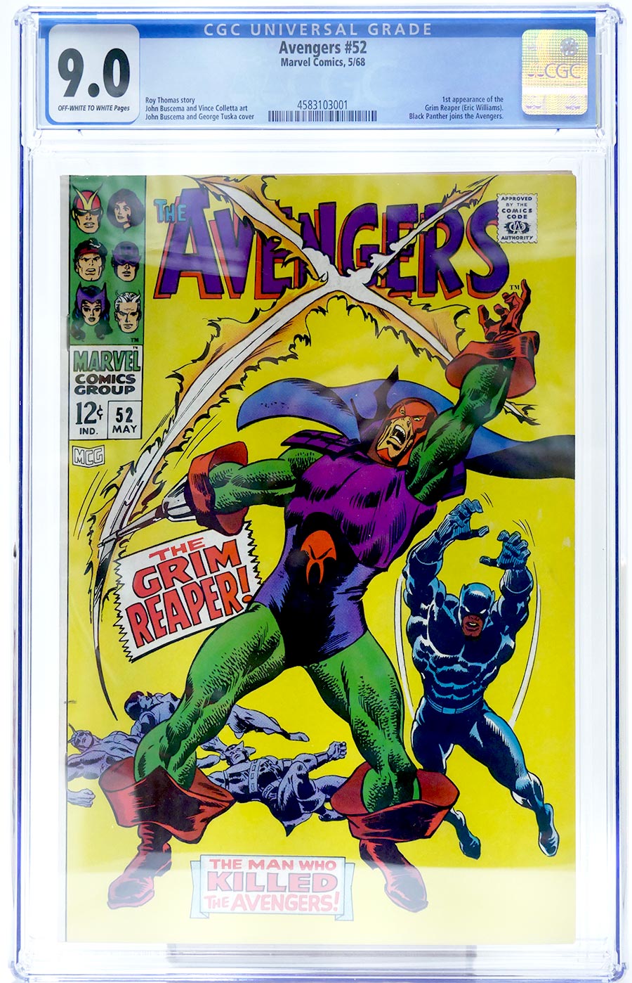 Avengers #52 Cover B CGC 9.0